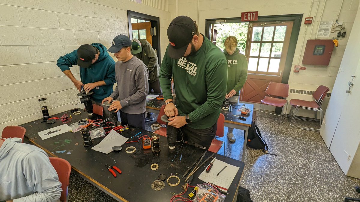 DelValTurf's tweet photo. Thumbs-up to @PSUTurfRainman for the hands-on learning this am. Disassembled a golf sprinkler, glued pipe, used Teflon tape, & used a multimeter to troubleshoot on #screenfreefriday @DelVal https://t.co/ckvHWlbyz0