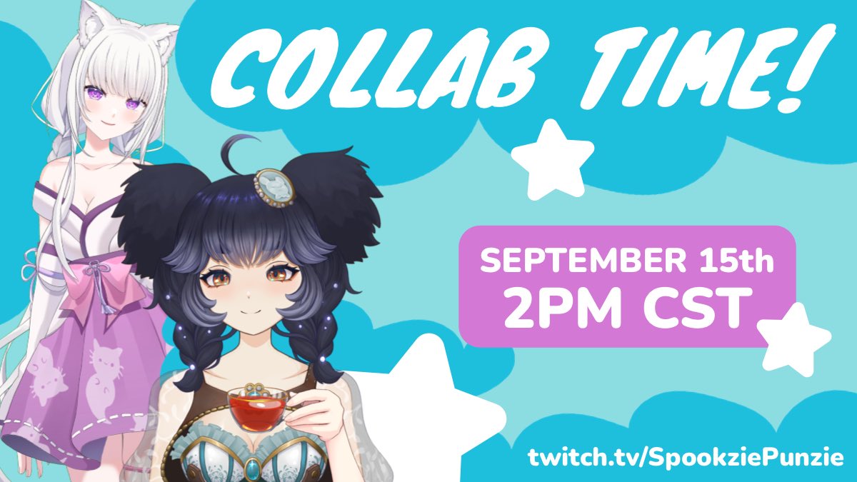 Collab time! Come hang out at 2pm CST and cheer <a href="/ochakumaaa/">Kuma 🐻 ENVtuber</a> and I on!! 

I’ll be unscuffing my ADC so this should be interesting 🤣

#Vtuber #ENVtuber #VtuberSupport #VtuberUprising #VtuberEN #twitch #LeagueofLegends #MissFortune #Caitlyn #Kaisa #twitchstreamer ✨