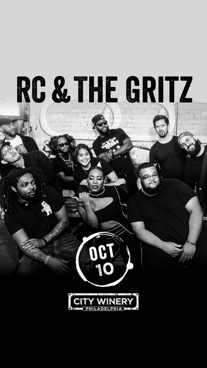 Philly! We will be there soon live at <a href="/citywineryphil/">City Winery Philadelphia</a> October 10th, 

Tickets on sale now. 
Visit rcandthegritz.com 
Can’t wait to hang with my Philly Fam!