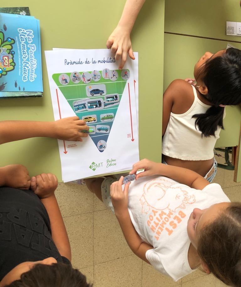 EMT_Palma's tweet photo. Avui hem anat al CEIP Jaume I 🏫 començant les activitats de la Setmana de la Mobilitat Sostenible. Els infants estan d'acord amb la importància de contaminar menys el planeta i fer ús d'una mobilitat sostenible. 🌳 🚌 

Consulta totes les activitats aquí https://t.co/HzT868zidG https://t.co/nMjpBHXfkq