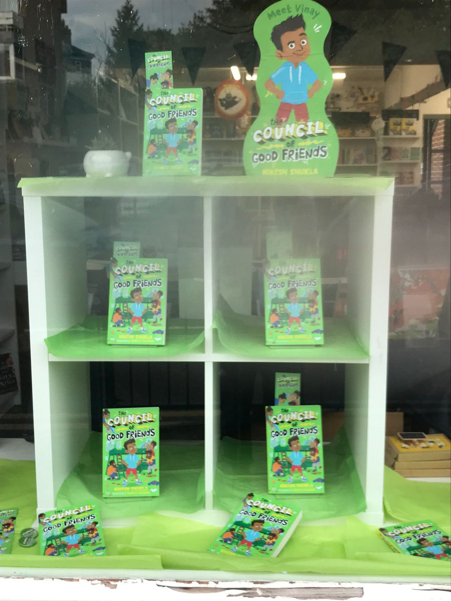 Lovely window for The Council of Good Friends by @nikeshshukla @_KnightsOf in @nextpagebooksUK ❤️📗❤️ #choosebookshops
