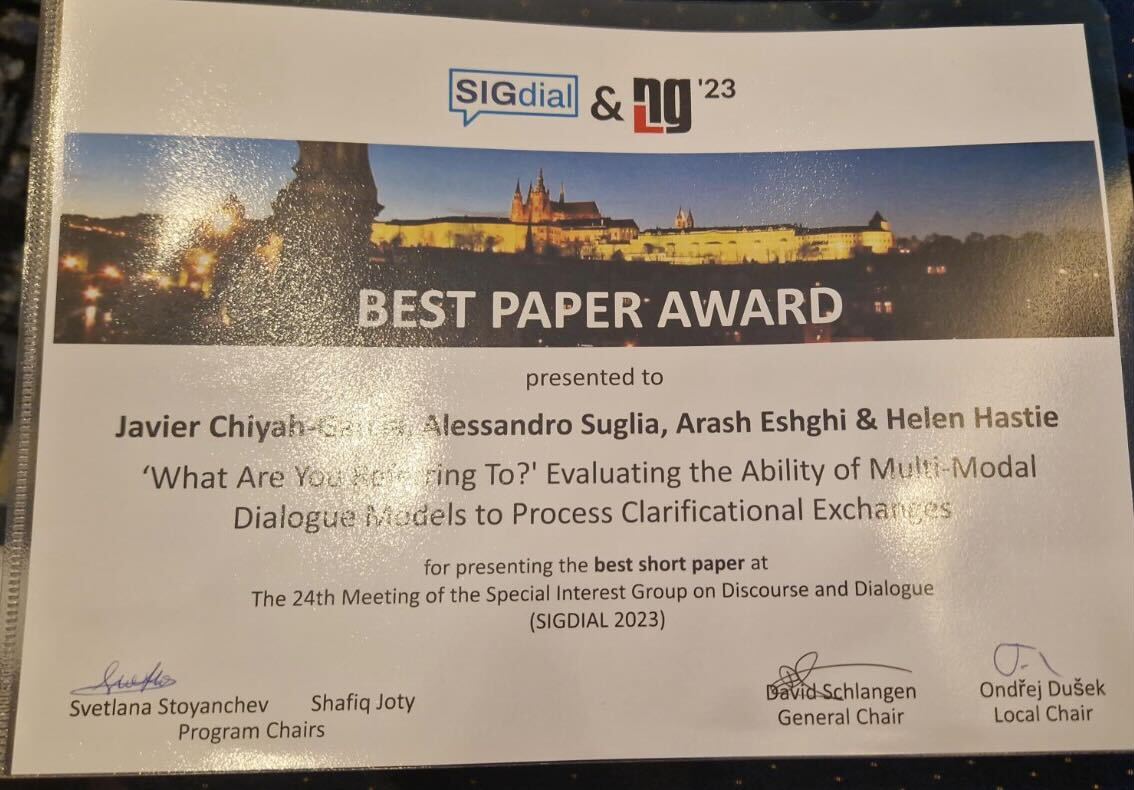 Congratulations to our team on winning the Best Short Paper Award! <a href="/sigdial/">SIGdial</a>

You can find the paper here: arxiv.org/pdf/2307.15554…