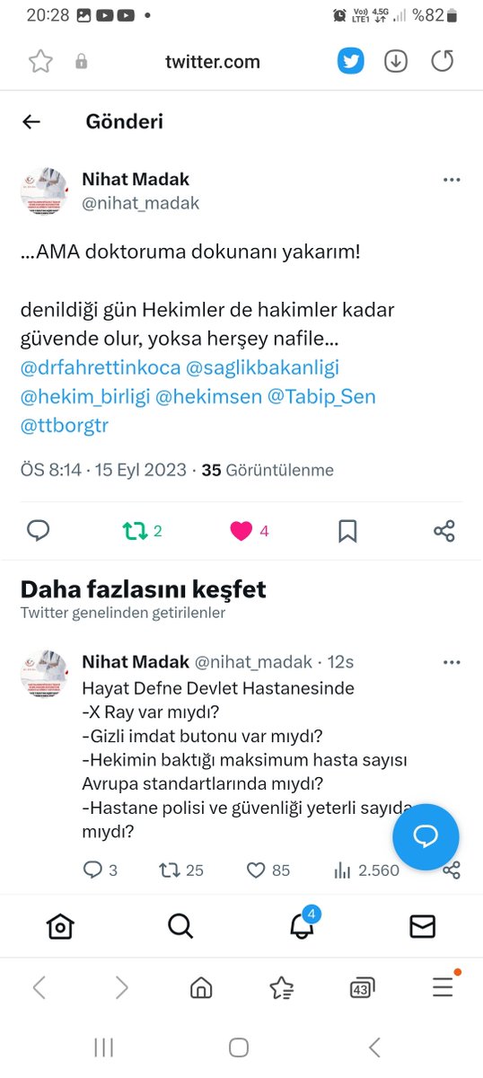 ayhansurucu's tweet photo. @hekim_birligi #şiddetvarAMAönleyenyok
Sayın Cumhurbaşkanım sesinizi bir hekim ölünce değil, önce duysun halkımız!@Rte https://t.co/9WruShQX1P