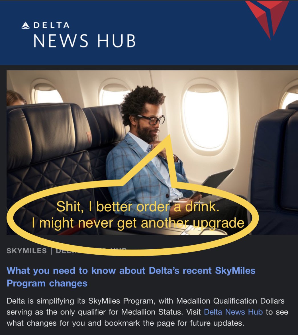 If this Delta PR image had a realistic caption