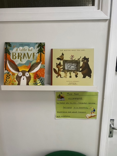 InfantSandwich's tweet photo. We've supported and welcomed our children into school this term with some fabulous key texts. Staff across the school have explained why the texts are so lovely. @AquilaTrustUK #love4reading #love4learning #recommendations #books #stories https://t.co/bPPYk4nzcn