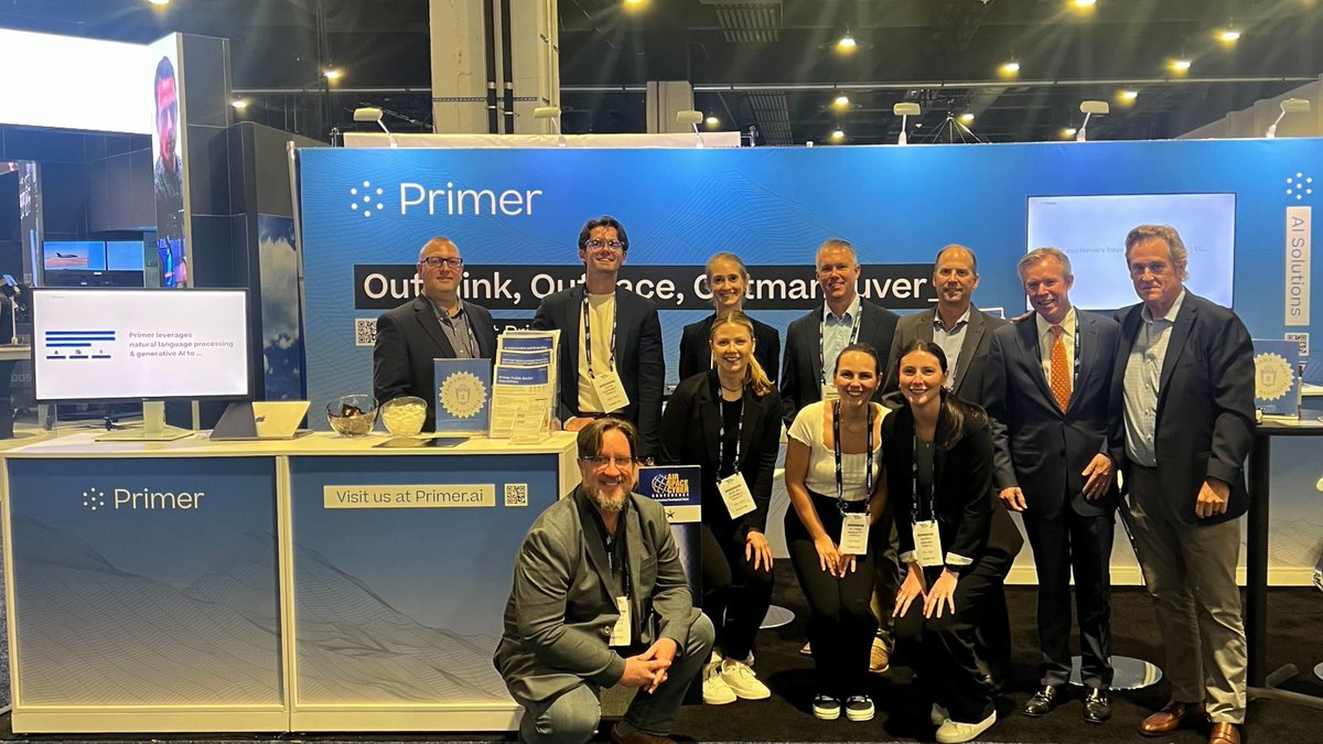 primer_ai's tweet photo. We had a blast at @AFA_Air_Space’s Air, Space &amp; Cyber sharing about our mission-ready #AI solutions!

Missed us at the event? We'd love to connect with you &amp; learn more about your needs. Simply fill out this form and we will be in touch shortly: https://t.co/gl1S3FiHmZ https://t.co/DwxhfPYWOx