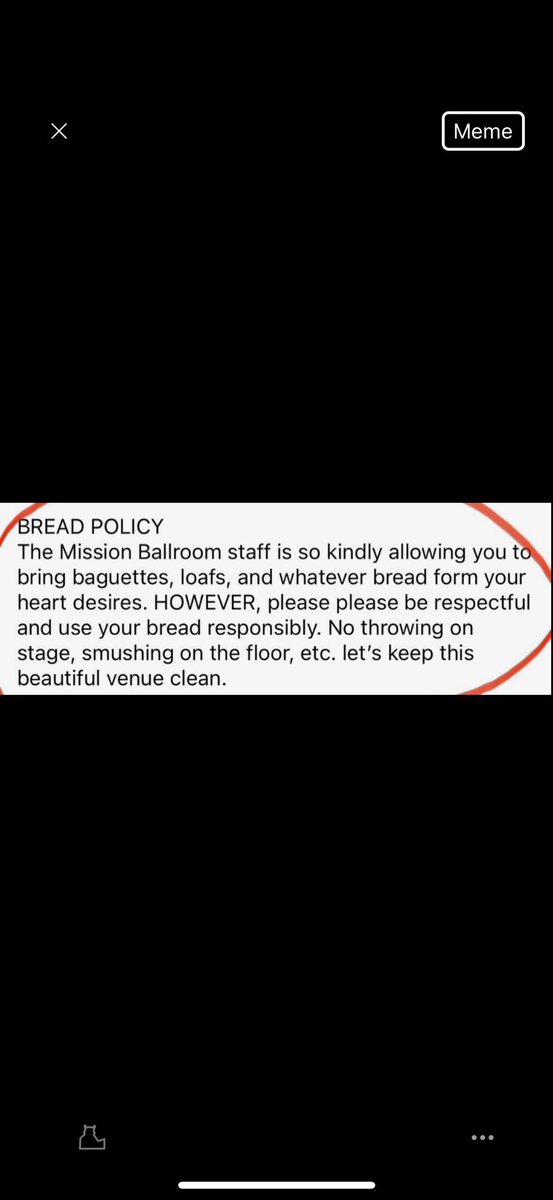 EmilyKrefski's tweet photo. Bread policy LMAO https://t.co/7LnobSqLAA