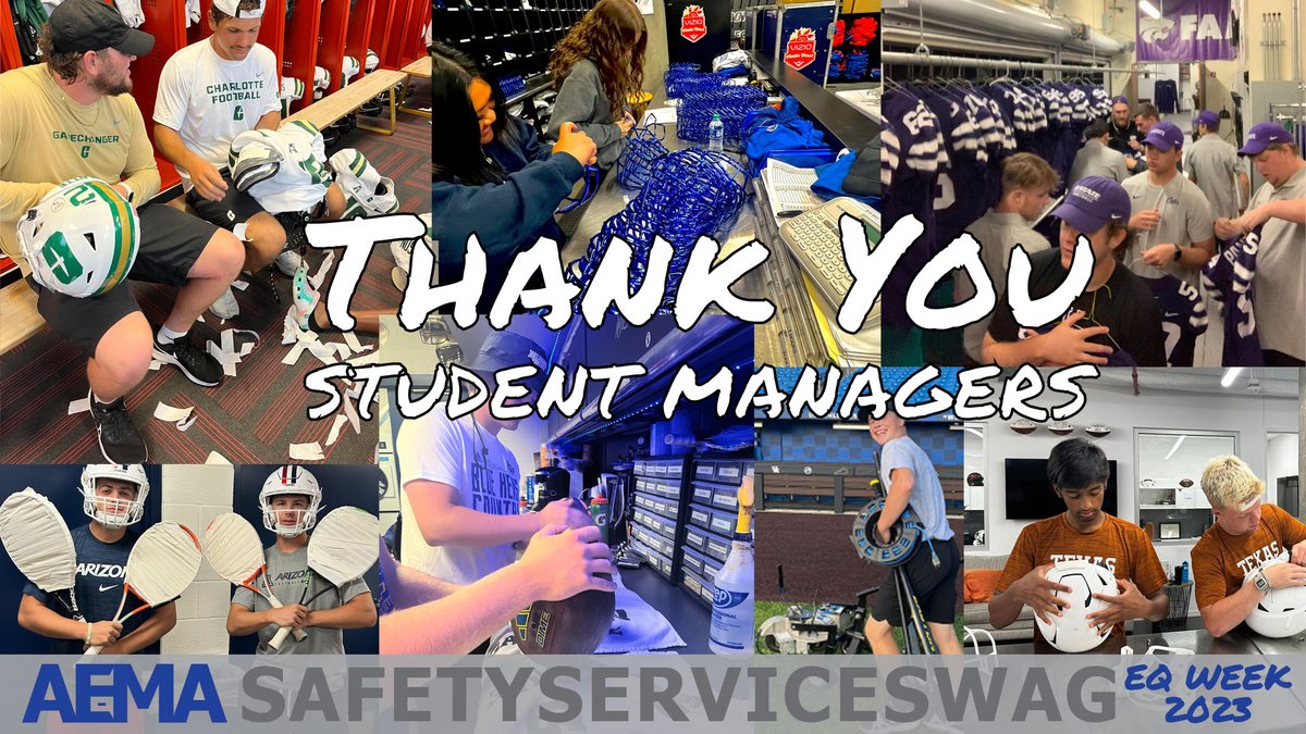 THANK YOU to all the student managers out there crushing the EQ game! We appreciate you all! 👏👏👏 #EQWeek2023 #SafetyServiceSwag