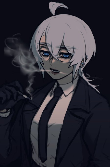 「black jacket cigarette」 illustration images(Latest)｜5pages