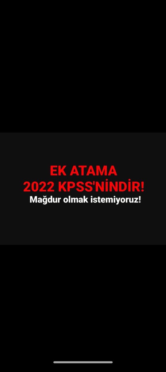 Verdiğiniz sözü tutun lütfen 2022 kpss puan ile ilave atama
Mülakatlar kalkacak
Bu sözler verildi.
Sayın Cumhurbaşkanımız <a href="/RTErdogan/">Recep Tayyip Erdoğan</a> lütfen bu sözleri ivedilikle yerine getirilmesini bekliyoruz.
<a href="/RTErdogan/">Recep Tayyip Erdoğan</a>
<a href="/tcmeb/">Millî Eğitim Bakanlığı</a>
#Reis2022EkSözünüTutacak