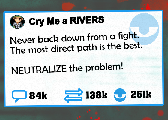WanderLusty_Dev's tweet photo. There's one good thing you can say about Mr. Rivers. He isn't insincere.
Find out more:
https://t.co/53S3w5bglP
#itchio #horrorgames #indiegame
#indiegamedev #indiehorror #optimalalignment https://t.co/ExfE31SqNR