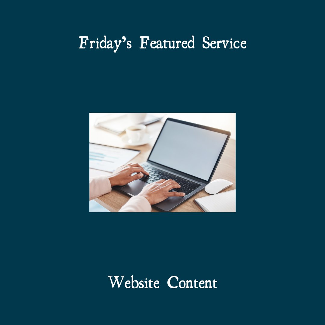 WordGeekWriting's tweet image. Friday&apos;s Featured Service: Website Content #websitecontent #webwriting #seo #thewordgeekwriting #scriptingyourfuture