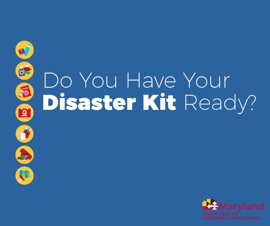 Learn how to build a complete disaster kit here: bit.ly/MDEMPrep23
Stay ready for any emergency with the MdReady/MdListo alert app.
Signing up is easy! Text MdReady to 211-631.
¡Registrarte es facilísimo! Textea MdListo al 211-631 #MdReady #MdListo #PreparednessMonth