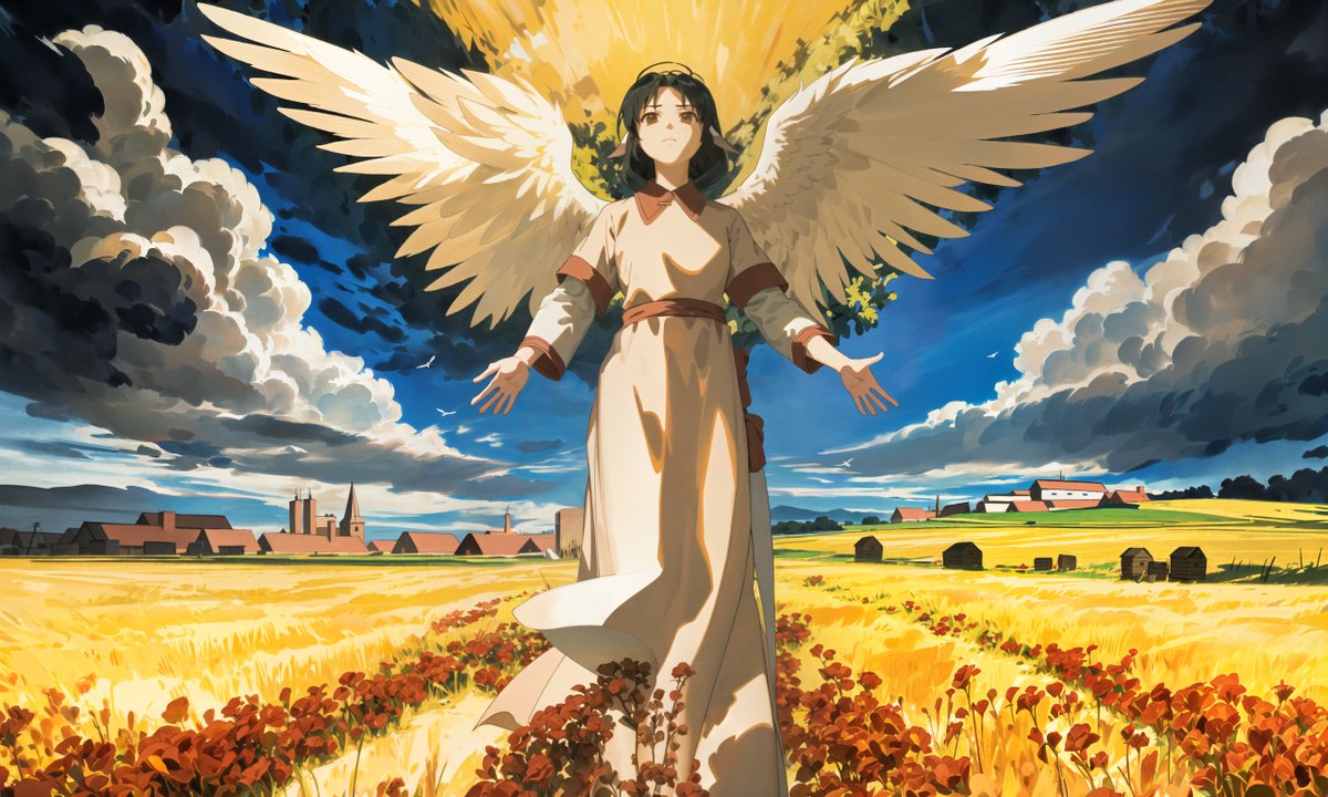 Ended up fixing up this gen a bit while my GPU was busy preprocessing Danbooru2021 for a longer training run. #AIArtwork #aigenerated