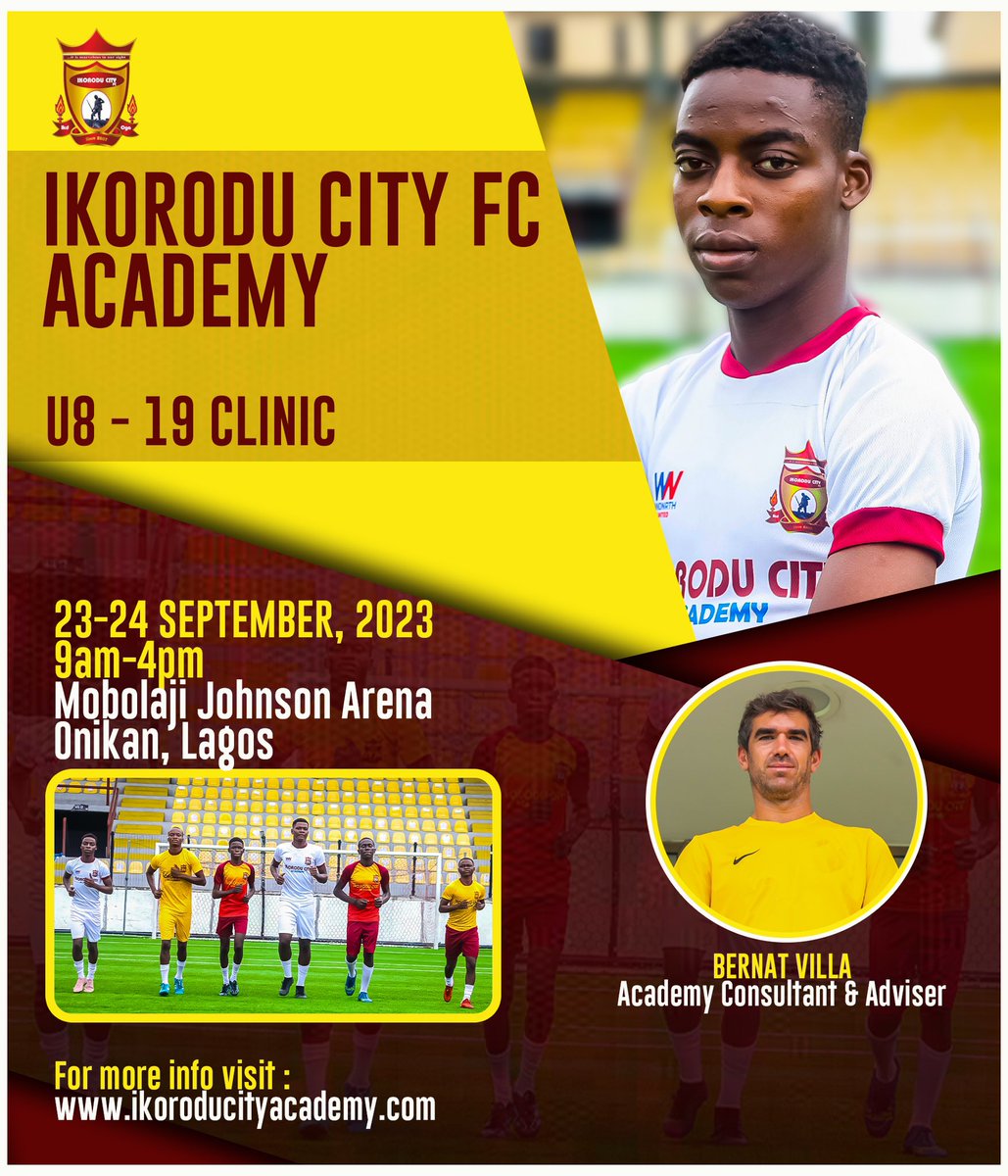 OgaNlaMedia's tweet photo. We have been working day and night to launch this project, and I'm excited we will be starting @IkoroduCityFC Academy this month.

When we started @IkoroduCityFC in 2022, part of our master plan was to launch the Academy project before the end of 2023.

September is the month 👇 https://t.co/74uDVykXlE