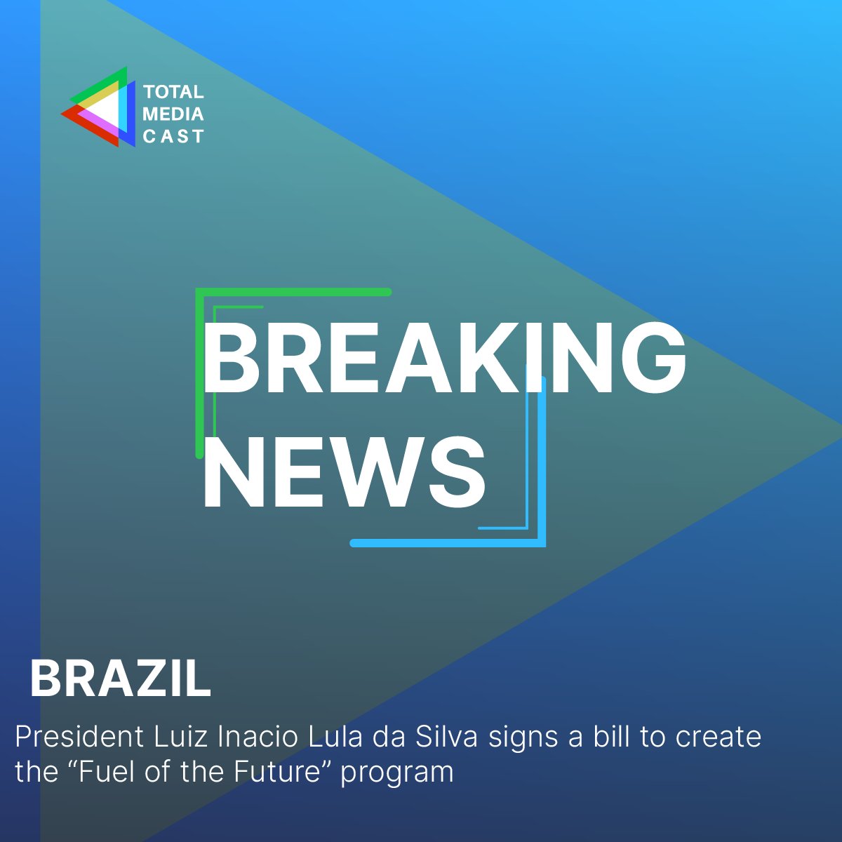 In his speech, the president said that biofuel production represents a unique opportunity for the country. Lula pointed out that after this project, Brazil will turn into something very important for the planet.
#Brazil #biofuelproduction #FueloftheFuture
#TotalMediaCast