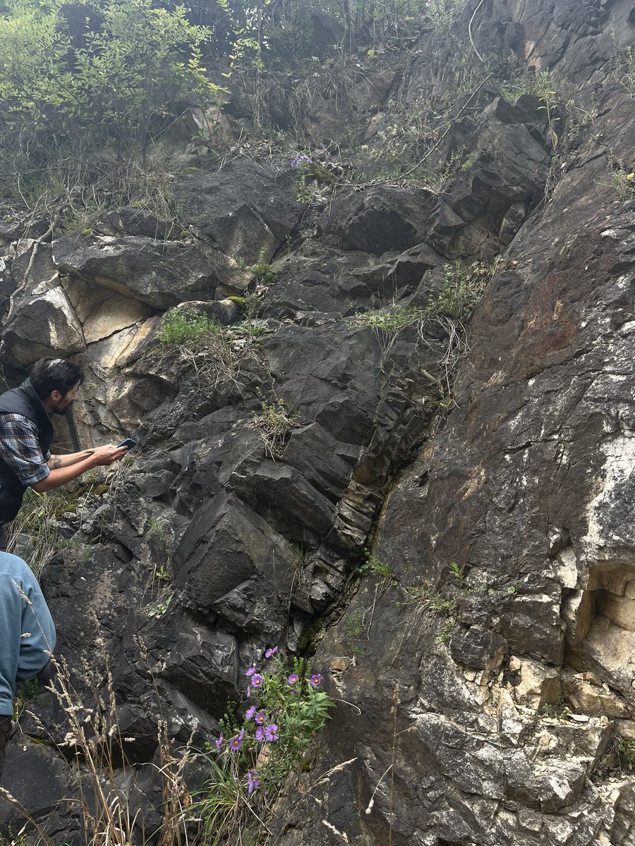 Indie_Tal's tweet photo. This semester i’m a TA for structural geology, and we are heading out into the highlands and lowlands of the Adirondack Mountains.

Our students are using their new skills to reconstruct the processes that have occurred here over the last billion years. 
#Geology #fieldwork https://t.co/Hmf749x96O