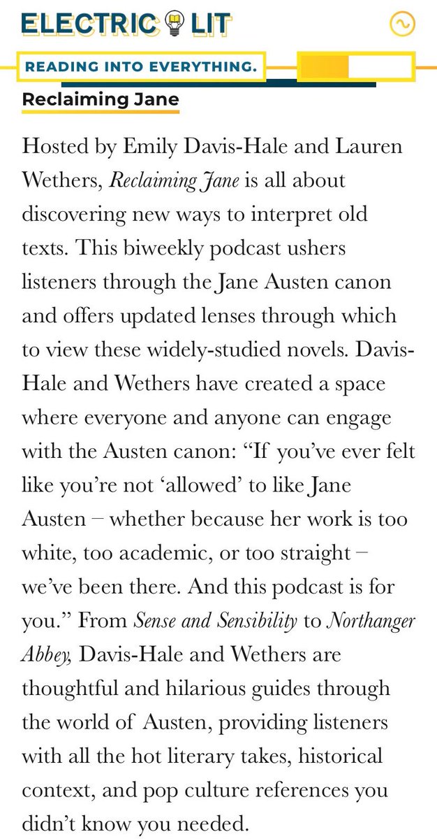 Thanks so much for the mention, <a href="/ElectricLit/">Electric Literature</a>! Check out the rest of the literary podcasts of your dreams here: electricliterature.com/12-literary-po…