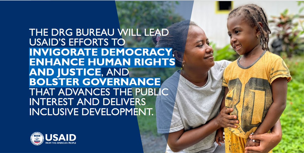 The new Bureau for Democracy, Human Rights, and Governance will lead @USAID’s efforts to invigorate democracy, enhance #HumanRights and justice, and bolster governance that advances the public interest and delivers inclusive development. usaid.gov/democracy