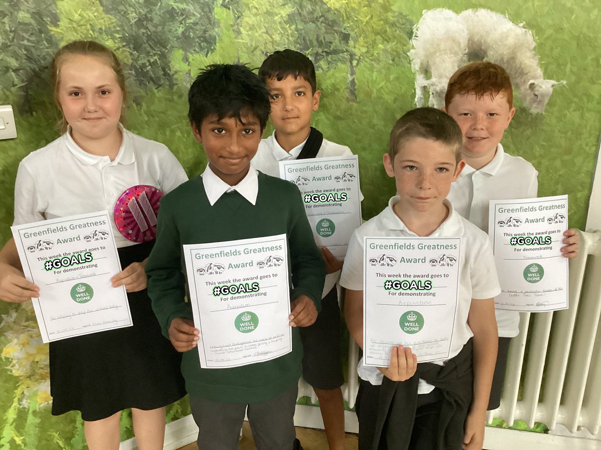 We are very proud of these superstars in UKS2 this week #greenfieldsgreatness