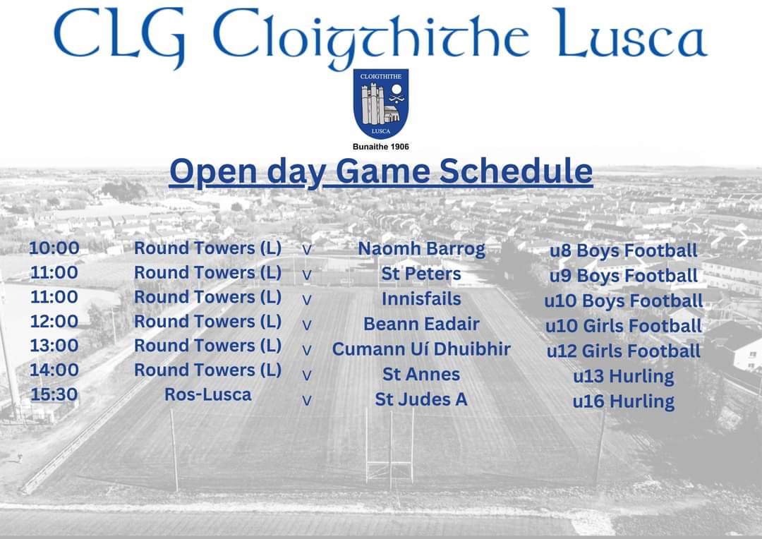 Round Towers Lusk GAA (@roundtowerslusk) on Twitter photo Tomorrow, we showcase our club to the #Lusk community! We invite everyone to come down and join the festivities!
The day will end with the grand opening of our new AstroTurf facility by <a href="/DarraghOBrienTD/">Darragh O'Brien</a>
#uptowers #luscaabú #uplusk Tomorrow, we showcase our club to the #Lusk community! We invite everyone to come down and join the festivities!
The day will end with the grand opening of our new AstroTurf facility by <a href="/DarraghOBrienTD/">Darragh O'Brien</a>
#uptowers #luscaabú #uplusk