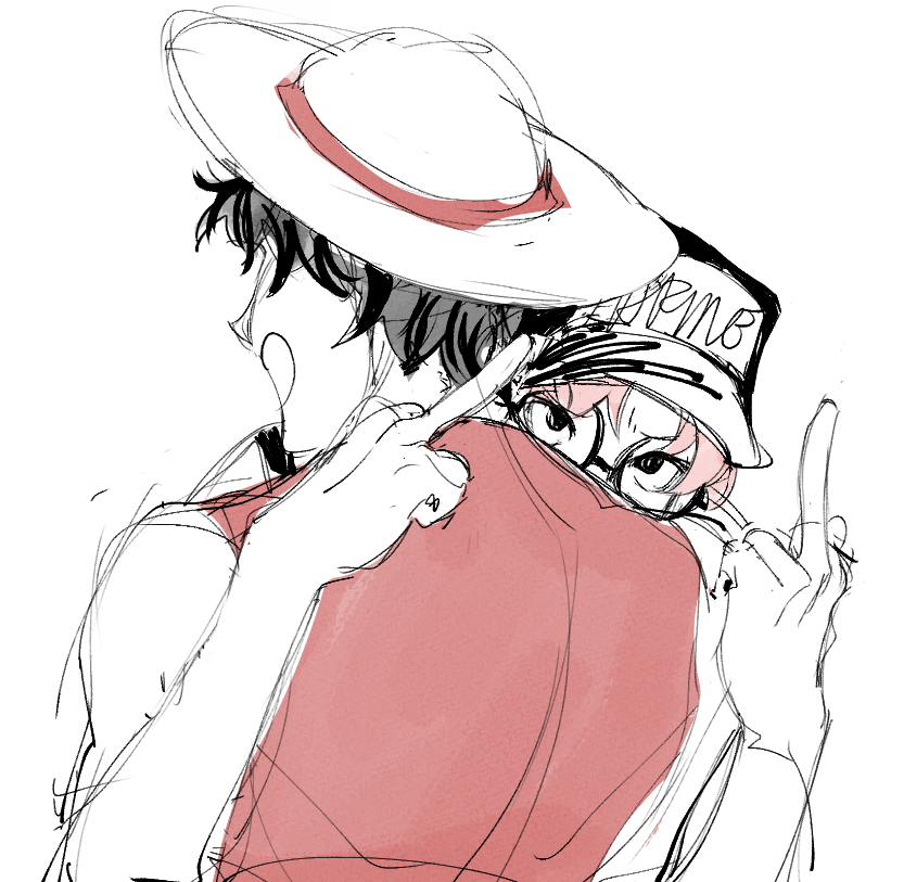 Jubigiu_u's tweet photo. I keep seeing Morgan davies doing the middle finger and I find the disconnect hylarius so i couldn't pass the opportunity to draw this picture with kobylu https://t.co/W1Kca31K9G