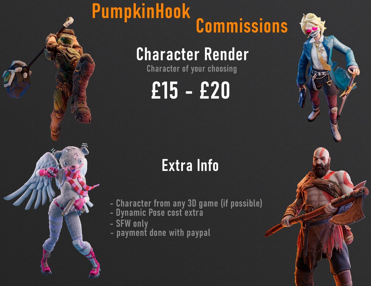 ThatPumpkinHook's tweet image. Reminder if you're interested!
I have some slots open for renders!
DM me if you're interested