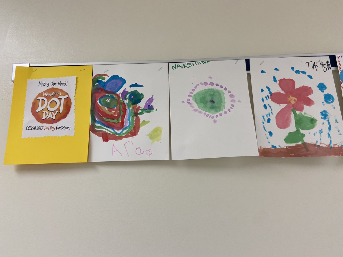 KinderSmarten's tweet photo. Celebrating ⁦@DotClubConnect⁩ with these awesome paintings! https://t.co/38sphT3PYO
