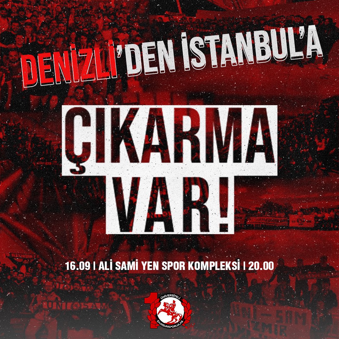 UniSamDenizli's tweet photo. Denizli’den İstanbul’a Çıkarma Var!

📅16 Eylül Cumartesi 
⏰20.00
🏟️Ali Samiyen Spor Kompleksi https://t.co/0KhS0jrPOf