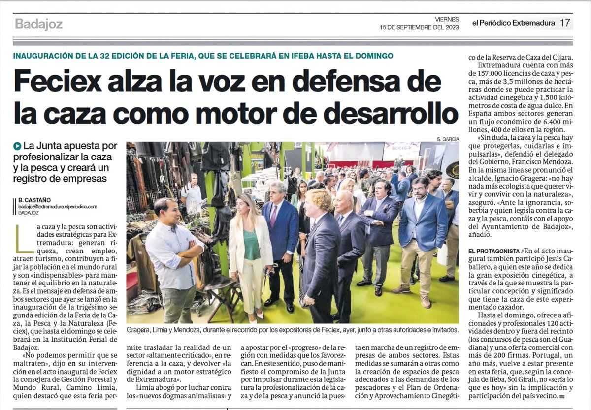 Muchas gracias por el trato recibido hoy por vuestra parte en FECIEX,como  siempre cada vez que he asistido a tal evento,cuatro años han pasado desde la última vez,espero se vuelva a repetir pronto <a href="/JosepAnngel/">Jose Ángel Durán</a> <a href="/angelitohurtano/">angel</a> <a href="/BelokiGomez/">Mikel Beloki Caza</a> <a href="/VctorGubau/">Víctor Arroyo Gubau</a> <a href="/extrefoods/">Jeronimo Rincon</a> <a href="/gallardogil82/">José María Gallardo Gil</a>