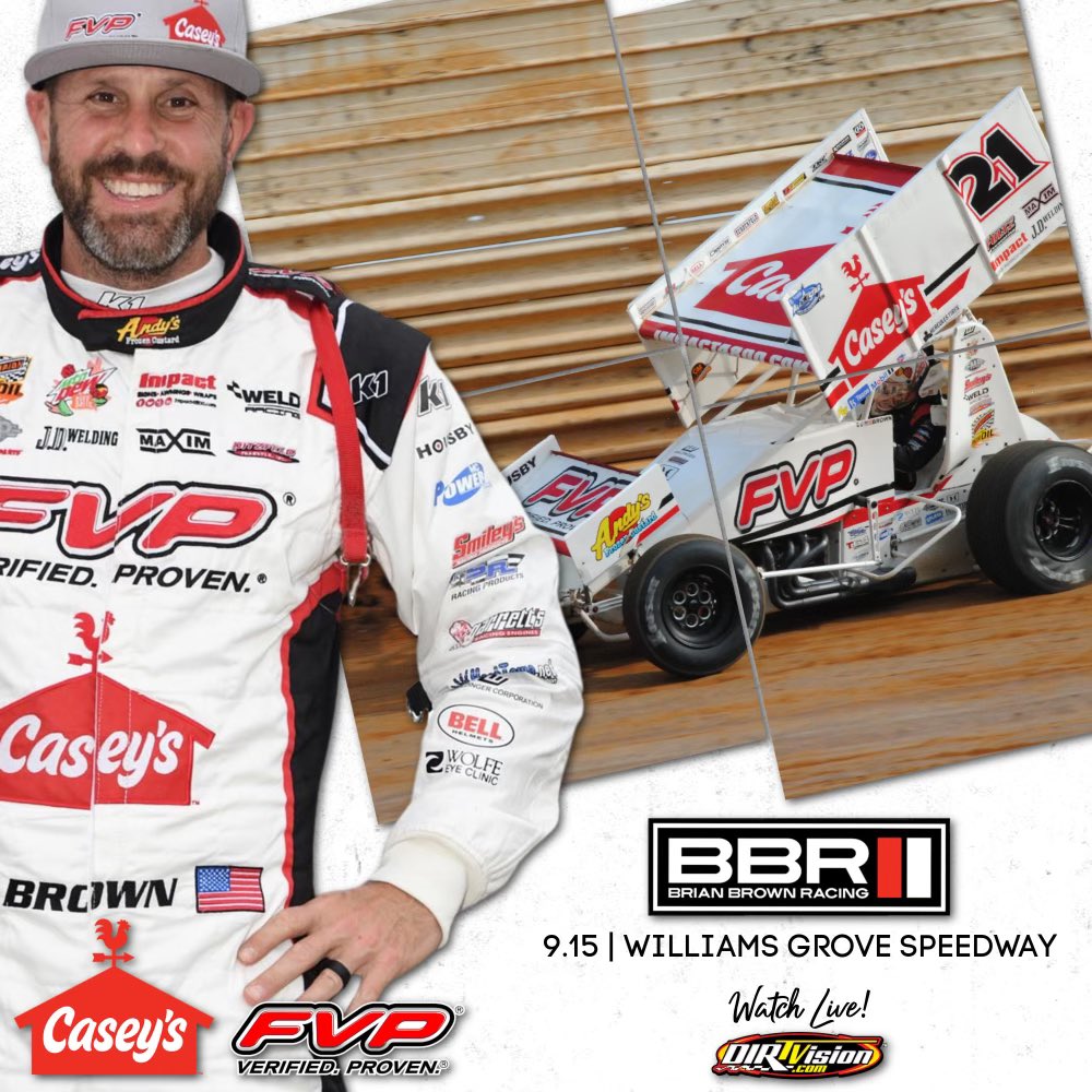 BrianBrown21's tweet photo. 🏎️ Race Day for the @caseysgenstore |@FVPparts 21
•Location• Mechanicsburg PA
•Track• @WilliamsGrove
•PPV• @dirtvision
•Merchandise• Available at the merch trailer behind the grandstands
#FultzExcavating
#DitzfeldTransfer
#DitzfeldContainer
@HawkHunting
@ialottery
@WaldingerCorp
#GarrettEngines