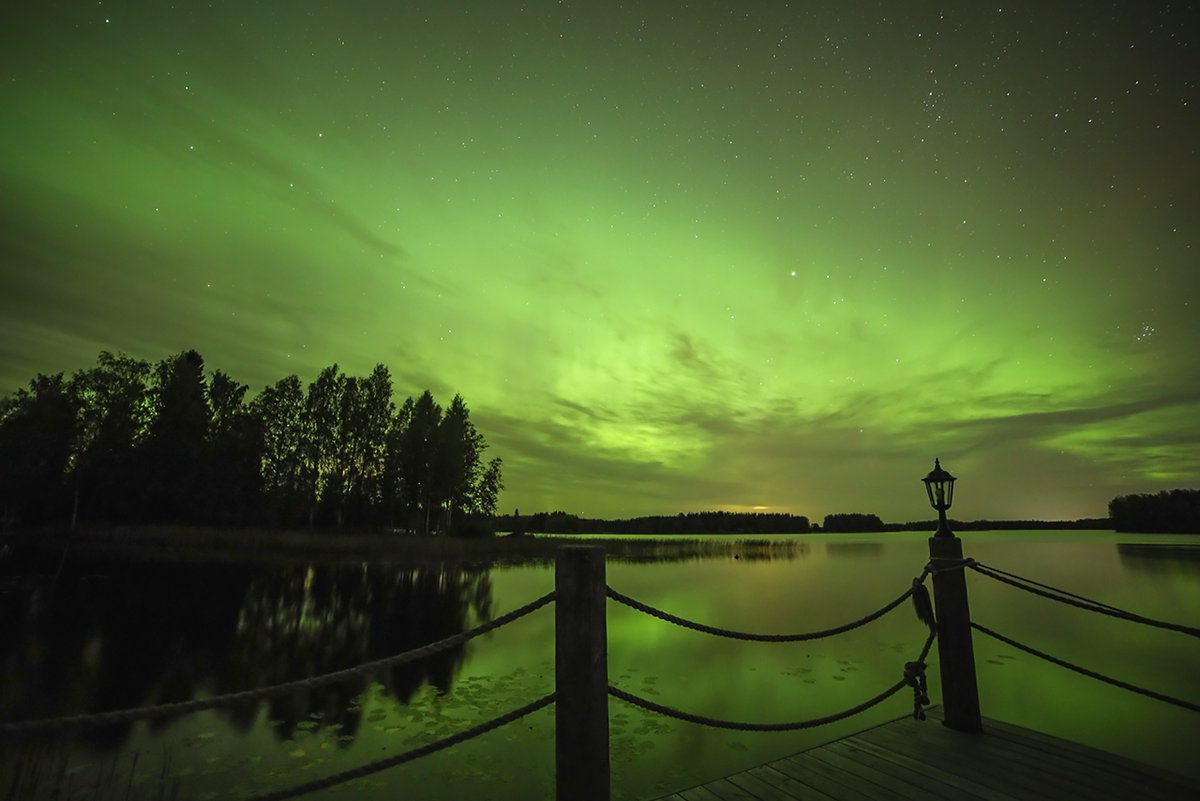 Revontulet Pohjois-Kallavedellä