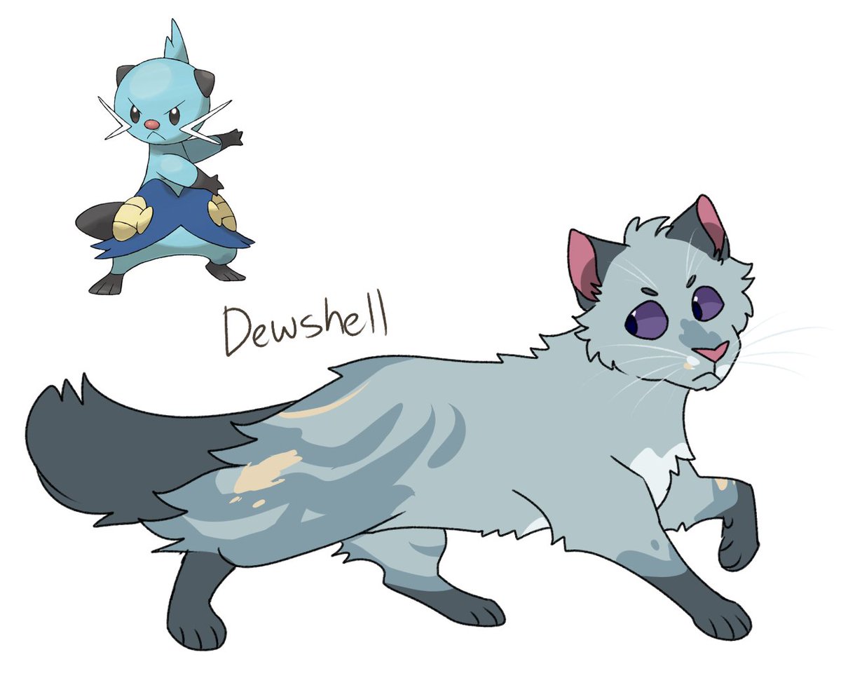 rioblitzle's tweet image. some pokemon as warrior cats cause uhhhhh why the hell not i guess