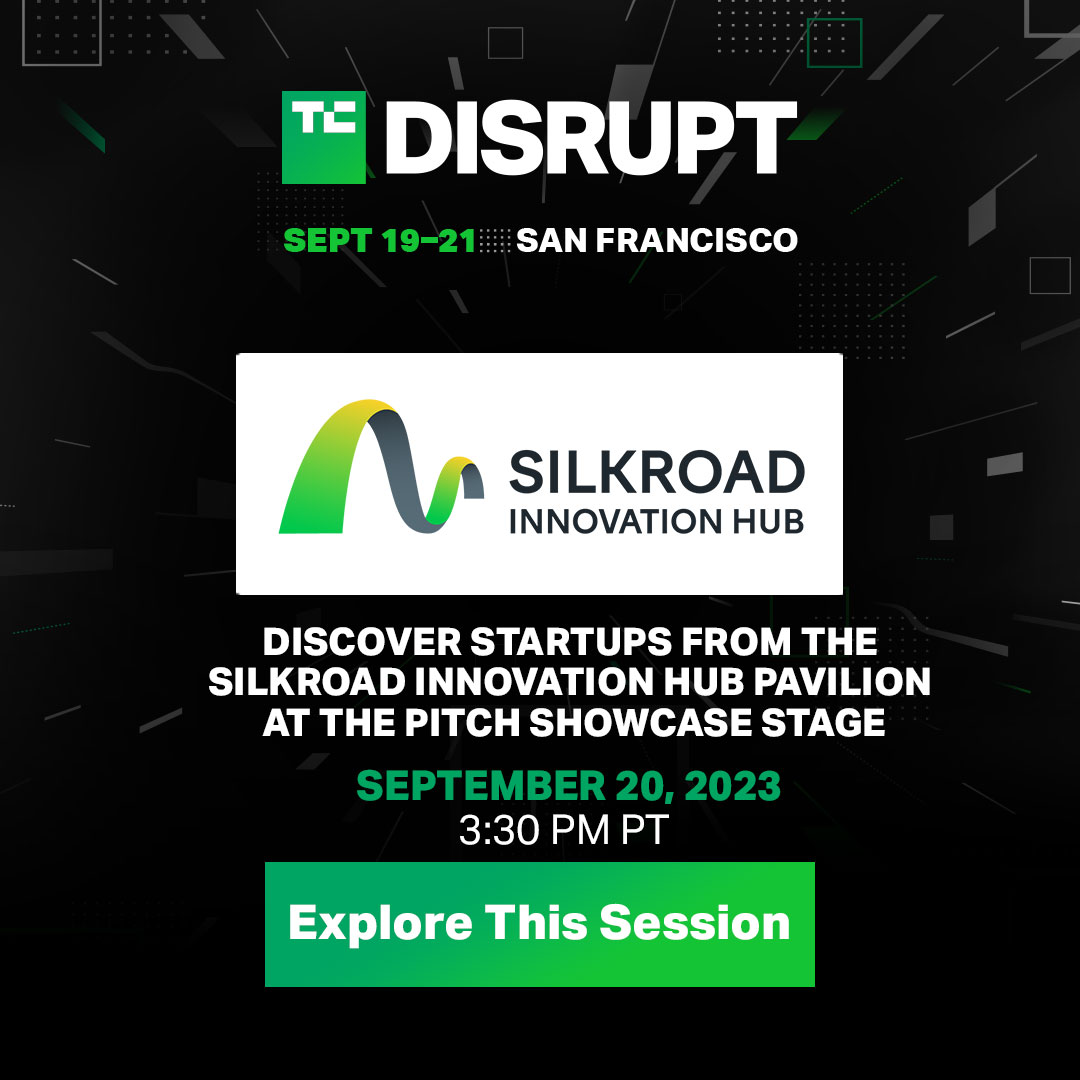 Discover startups from the Silkroad Innovation Hub Pavilion at #TCDisrupt2023's Pitch Showcase Stage on 9/20 at 3:30pm.

Grab your passes here 👉 tcrn.ch/3s9Jsw6