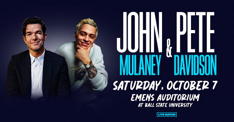 ON SALE NOW: the hilarious duo @JohnMulaneyOfficial & Pete Davidson are coming to Emens Auditorium on October 7! Visit the link in our bio for full event info.