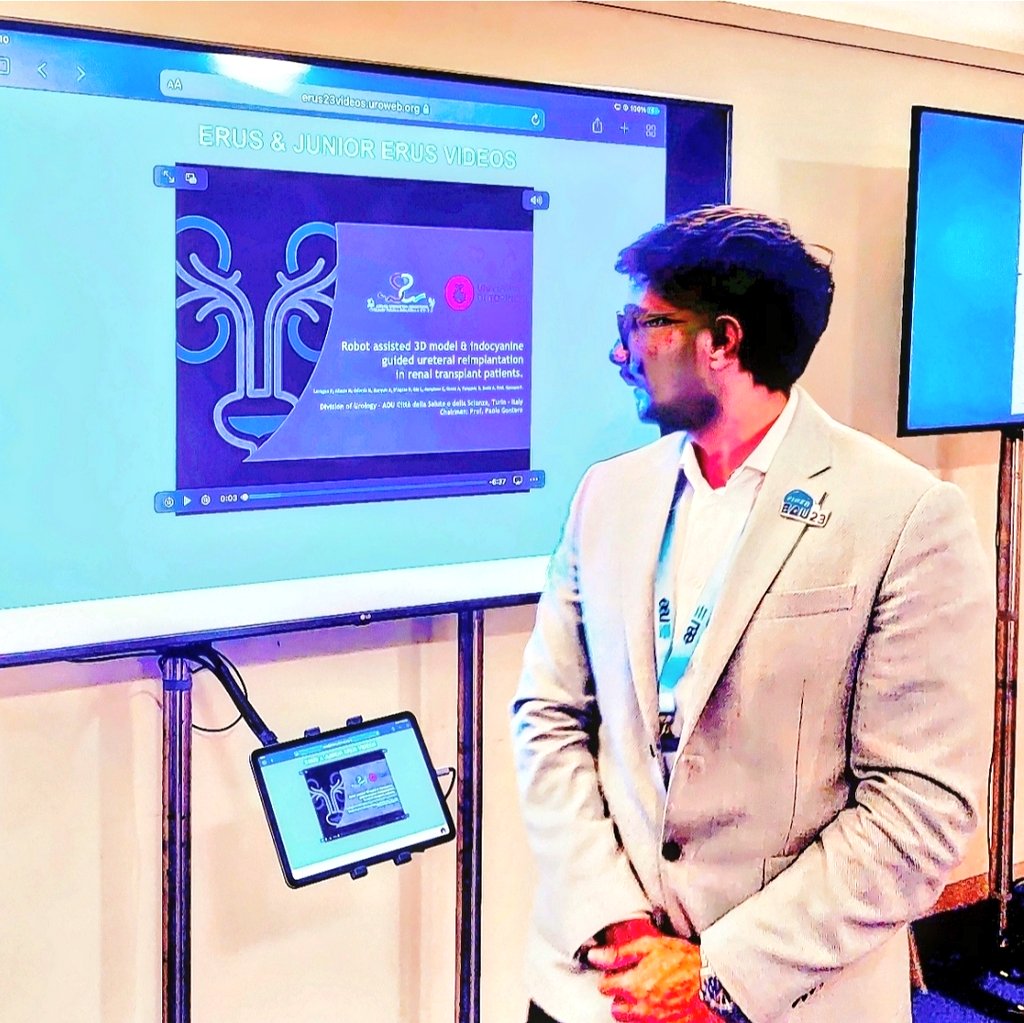 Federico Lavagno, MD (@federicolavagno) on Twitter photo Glad and happy to present our work on 3D models guided ureteral reimplantation in graft kidneys at #ERUS23
<a href="/ERUSrobotics/">ERUS Robotic Urology</a> <a href="/eau_yuo/">EAU Young Urologists</a> <a href="/EAUYAU_RenalCa/">EAU-YAU Renal Cancer Working Group</a> <a href="/unito/">Università di Torino</a> <a href="/cittasalute_to/">AOU CittàdellaSalute</a> <a href="/oderdam/">Marco Oderda</a> <a href="/AMarquis_MD/">Alessandro Marquis</a> <a href="/paolo_gontero/">Paolo Gontero</a> Glad and happy to present our work on 3D models guided ureteral reimplantation in graft kidneys at #ERUS23
<a href="/ERUSrobotics/">ERUS Robotic Urology</a> <a href="/eau_yuo/">EAU Young Urologists</a> <a href="/EAUYAU_RenalCa/">EAU-YAU Renal Cancer Working Group</a> <a href="/unito/">Università di Torino</a> <a href="/cittasalute_to/">AOU CittàdellaSalute</a> <a href="/oderdam/">Marco Oderda</a> <a href="/AMarquis_MD/">Alessandro Marquis</a> <a href="/paolo_gontero/">Paolo Gontero</a>