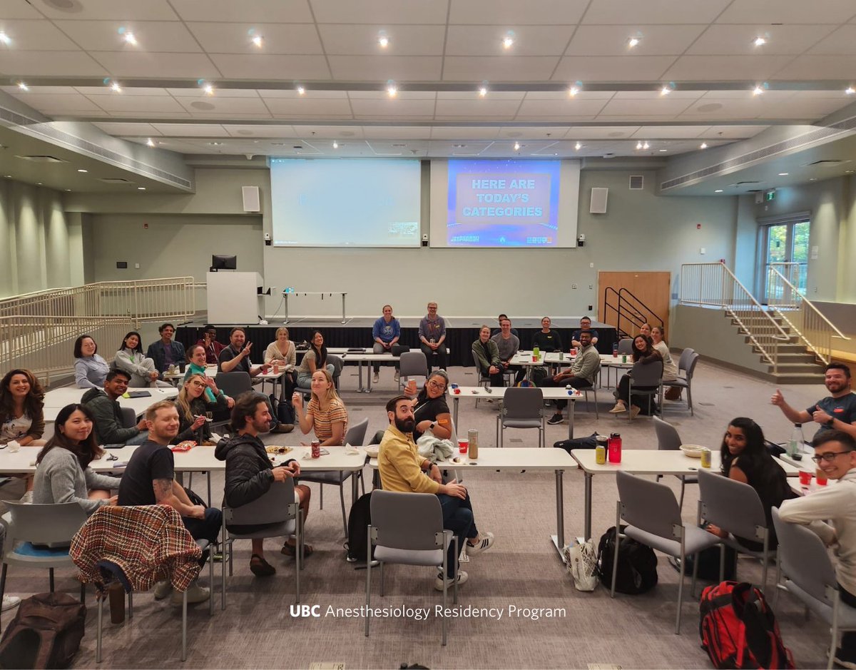 ubc_anes's tweet photo. 🧩Jeopardy with our Head of Research, Dr. Don Griesdale, who joined us on last Wednesday's #AcademicDay to unveil the new library guide and dive into research methodology basics.📚🔍
#UBCAnesthesia #AnesthesiaResidency #Anesthesia #UBC #ResearchTips https://t.co/sUDytUIYS9