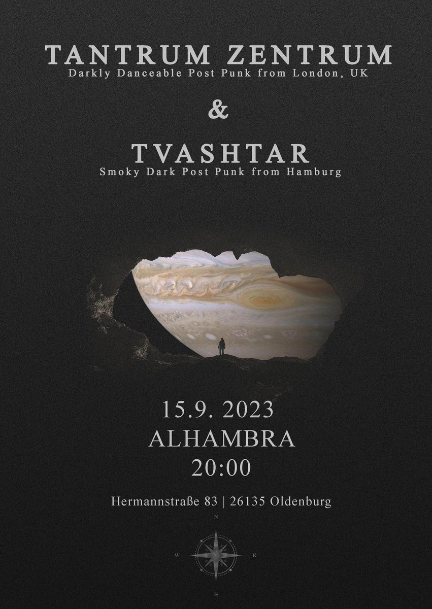 alhambra_ol's tweet photo. Konzert: TANTRUM ZENTRUM &amp; TVASHTAR

TANTRUM ZENTRUM
#DarklyDancable #Postpunk from #London, UK
https://t.co/qxczit1zQL
https://t.co/9tE1s5tAmU

TVASHTAR
Smoky #Dark #Postpunk from #Hamburg
https://t.co/MzOi936gCa
https://t.co/PB3Ejec6lE 

#Alhambra #Oldenburg #Konzert https://t.co/G7n4psPL2Z