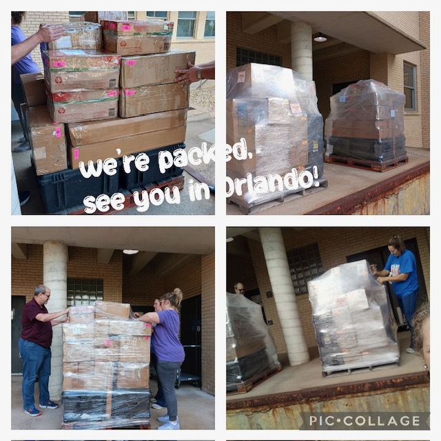 Staff in the Executive Office pack a shipment for Annual Conference 2023! Special thanks to Michele Holaday, Dayna McNary, Ben Hopper, Randall Birtell, and Joan Krush who performed double duty as photographer. Have you registered? loom.ly/1Owgknc