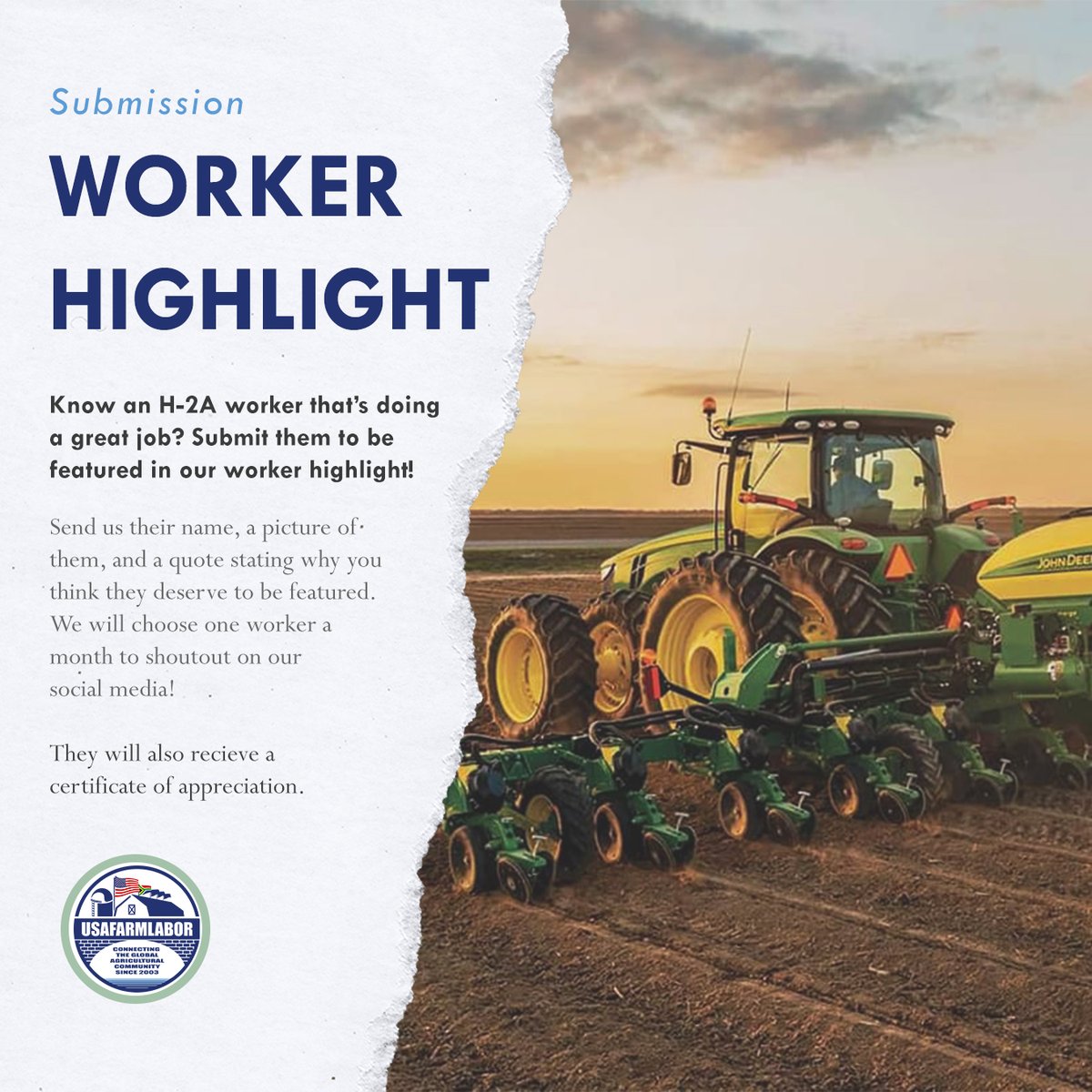 usafarmlabor's tweet photo. For our September Worker Highlight, we are recognizing Albert Van Wyk!
We know being away from your family is never easy. Your hard work and dedication is greatly appreciated by us over here at USA Farm Labor, and by your loved ones in South Africa. Thank you for all that you do. https://t.co/IVnJd2xbc4