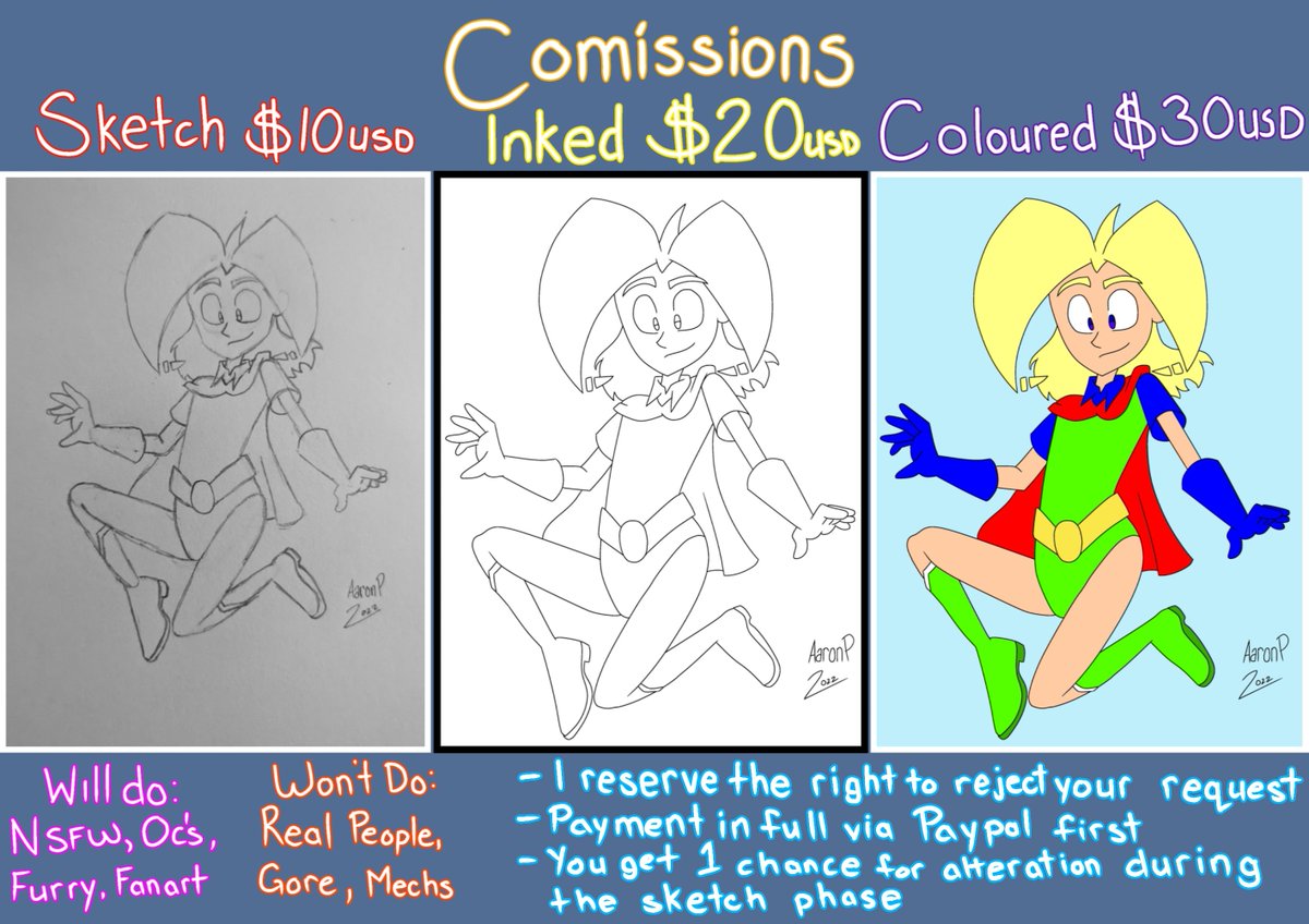 Oh!!! Finally have a formal comm sheet done up. DM me if you're interested in getting one today!