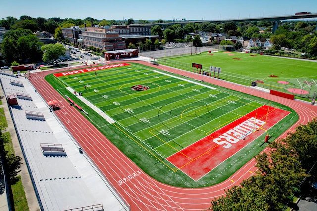 Charlesdfall's tweet photo. Honored to be present at the ribbon-cutting for Port Richmond HS’s new state of the art athletic complex. Proud to have played a small role in this commitment to student athletics. Grateful to Principal Greenfield @NYC_SCA @NYCSchools &amp; all the parent advocates for your support! https://t.co/xxng8Dfthj