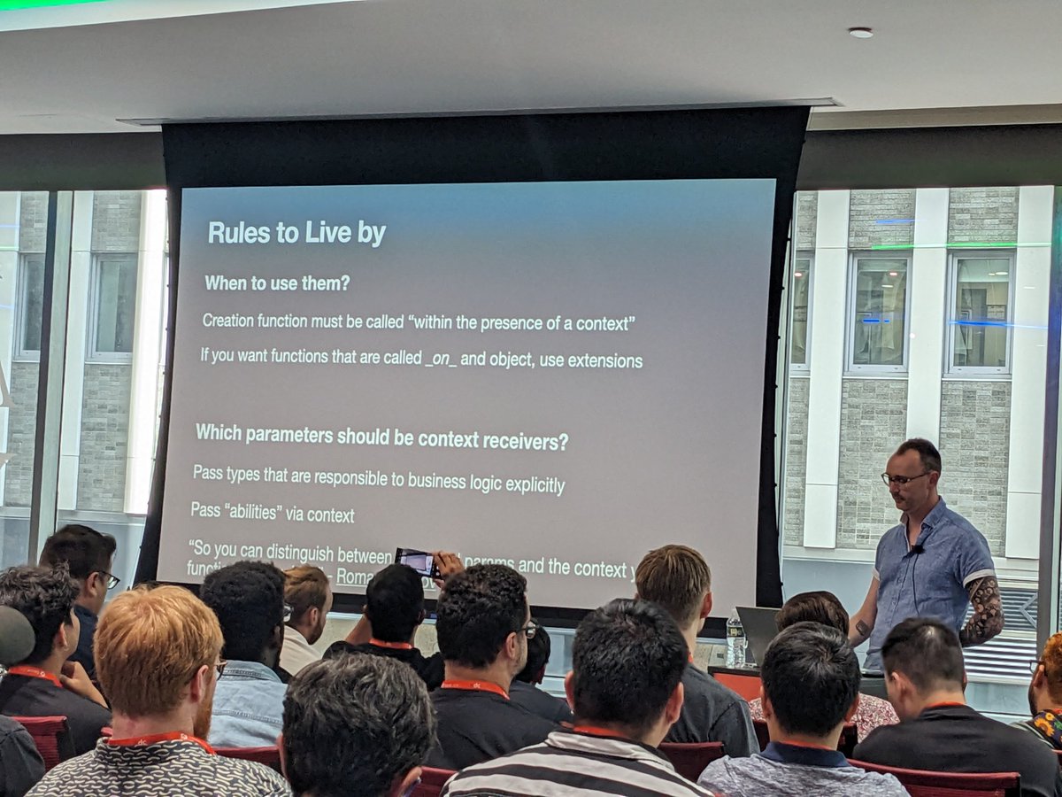 Let's get contextual...

The elite Android devs over at @AmericanExpress are really digging deep into the technical details.

Context Receivers are coming soon and we are ready to see them start popping up in ALL the libraries.

Thanks @brent_watson 

#dcnyc23 #AndroidDev #kotlin