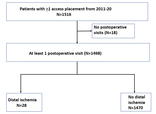 Distal ischemia is a rare complication in patients undergoing placement of an AVF or AV graft. This study found access-related distal ischemia requiring intervention was more common in women & patients with peripheral vascular or coronary artery disease bit.ly/CJASN0310