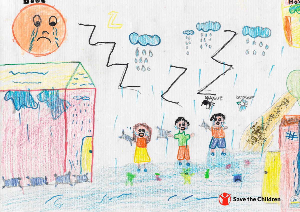 SaveChildrenPE's tweet photo. 🎨Les pedimos a niñas y niños de Piura que dibujen lo que sintieron durante las lluvias e inundaciones que afectaron el norte peruano a inicios de 2023.

Sus trazos son un duro testimonio de la urgente necesidad de proteger a la niñez con prioridad 👇🏼 https://t.co/B4VgwmA6JA