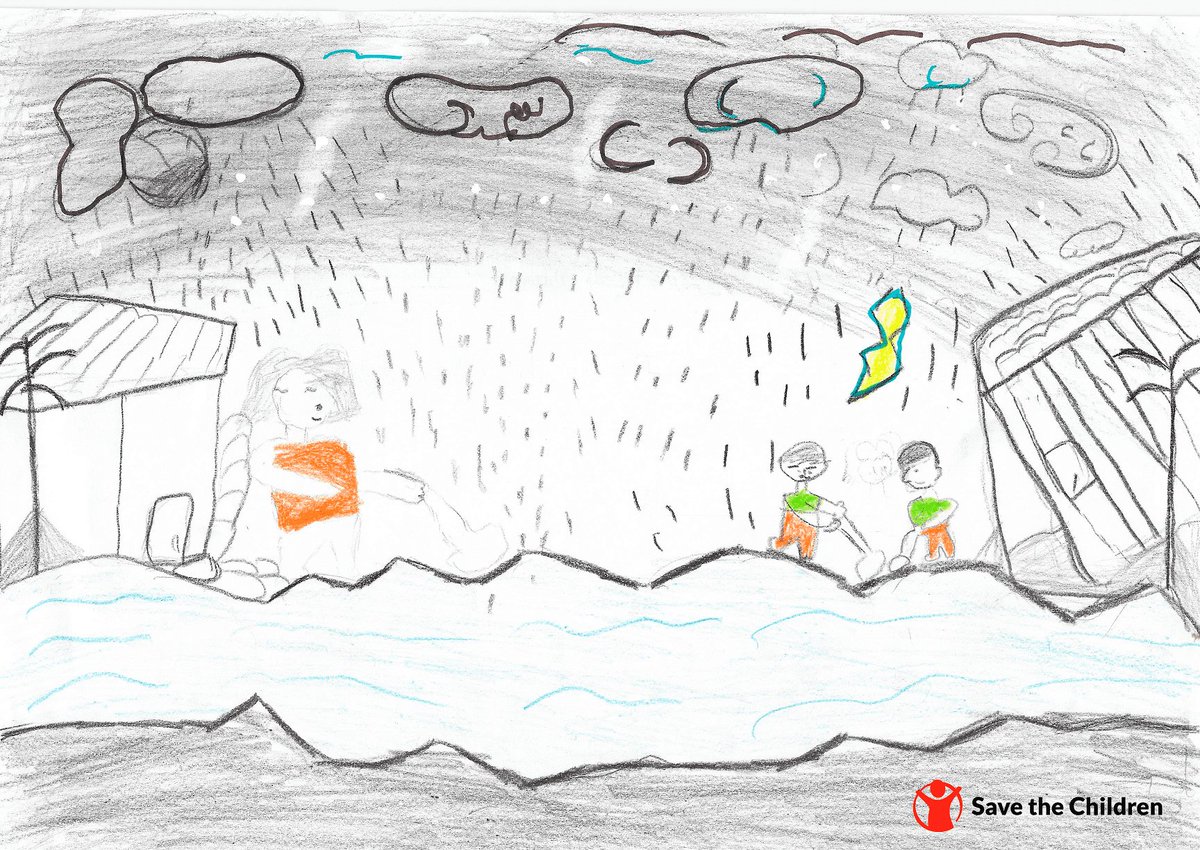 SaveChildrenPE's tweet photo. 🎨Les pedimos a niñas y niños de Piura que dibujen lo que sintieron durante las lluvias e inundaciones que afectaron el norte peruano a inicios de 2023.

Sus trazos son un duro testimonio de la urgente necesidad de proteger a la niñez con prioridad 👇🏼 https://t.co/B4VgwmA6JA
