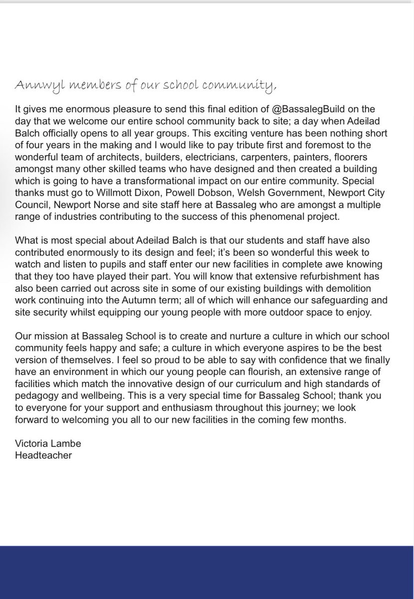 Headteacher@BassalegSchool tweet media