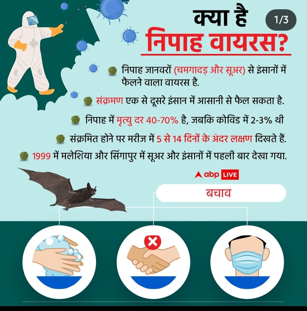 ultimatekhabar2's tweet photo. Nipah: What do we know about virus spreading in India's Kerala?
#newvirus
#NipahVirus
#NipahOutBreak #NipahVirusOutbreak 
#India 
#ABPNews https://t.co/Pv4OmO4QxP