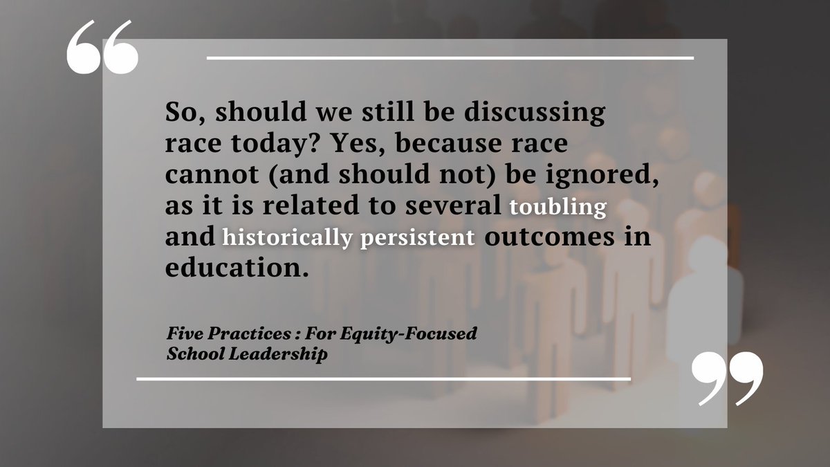 My book reminds us of an undeniable truth: Race cannot be sidelined in education.

It's a key factor behind persistent challenges. Embracing this reality is our first step towards lasting change. 

#RaceAndEducation #EquityJourney