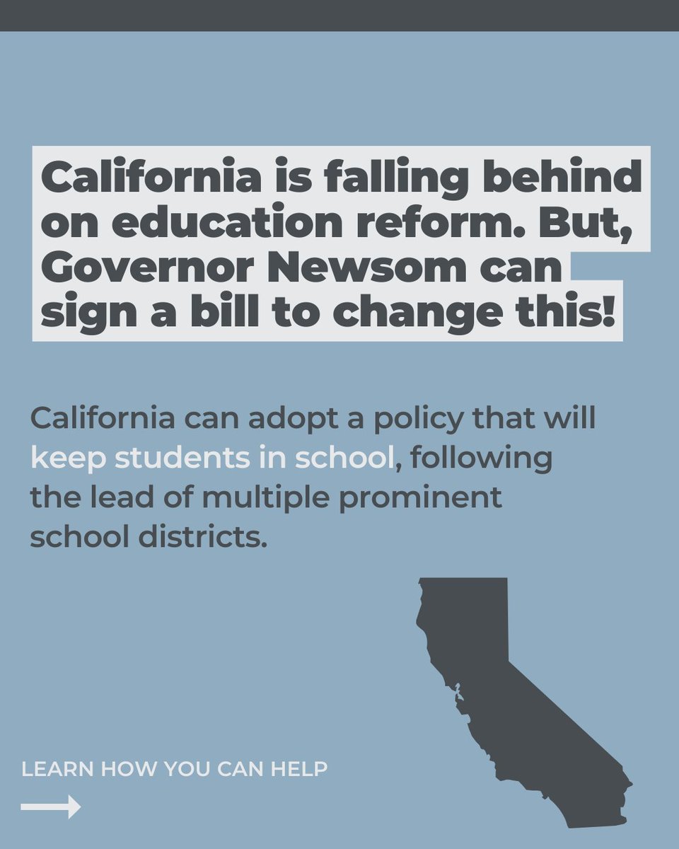 AllianceforBMOC's tweet image. 🗣️ @GavinNewsom can help keep students in school - where they belong!

For too long, #WillfulDefianceSuspensions have led to student suspensions for minor disruptive behaviors, like forgetting a pencil. This has disproportionately impacted #StudentsOfColor and #LGBTQstudents.